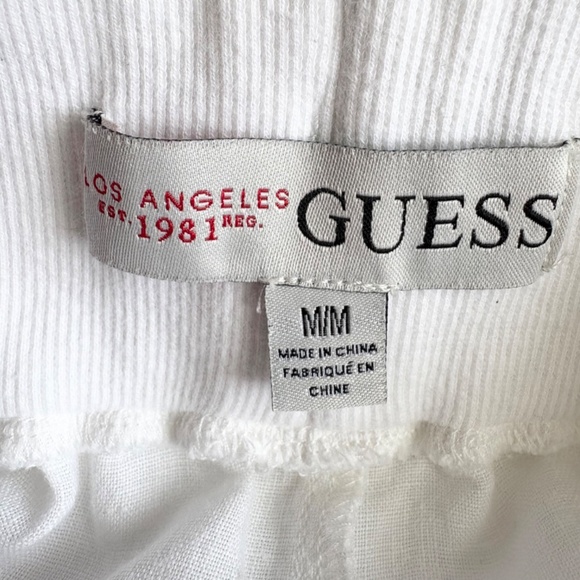 Y2K GUESS 100% White Linen Straight Leg Pants Women M - Picture 10 of 13